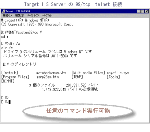 任意のコマンド実行可能