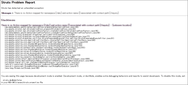 Struts Problem Report