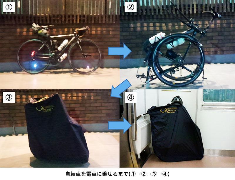 自転車を電車に乗せるまで