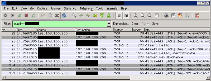 証明書検証失敗時のWiresharkログ例