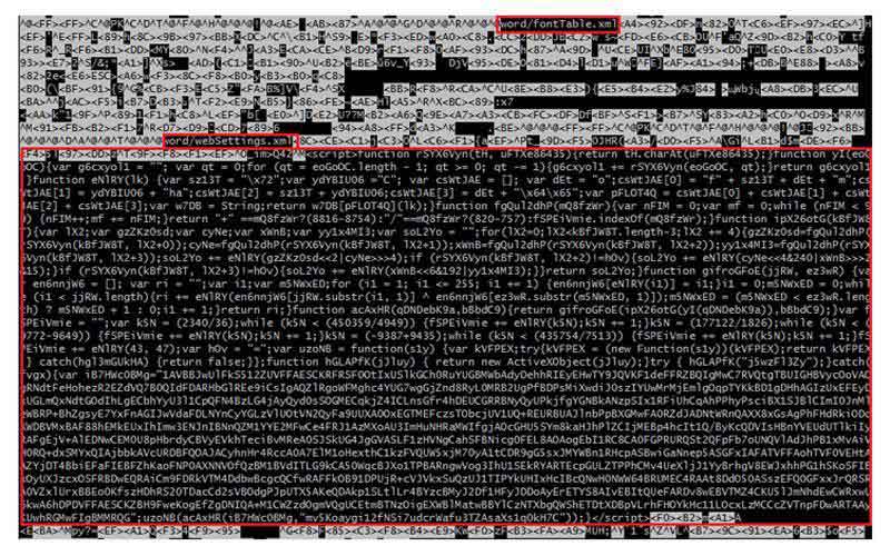 図4 ファイルに含まれるVBScript (一部抜粋)