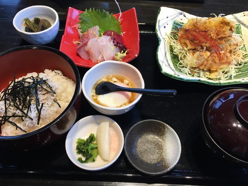 白浜の海鮮料理(しらす丼)