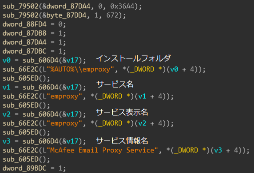 図5 設定情報（共通部分のコード一部抜粋）