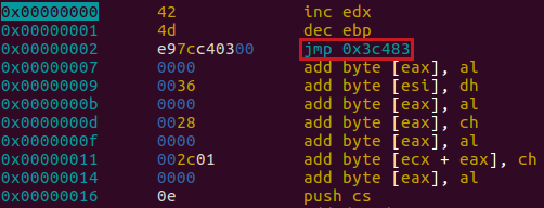 図16　cat.bmpのシェルコード確認