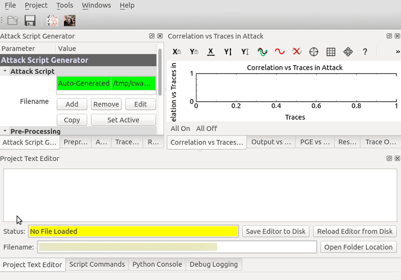 図4　収集したデータの相関電力解析に使用するソフトウェアのGUI