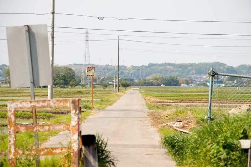袖ヶ浦市に広がる田畑(久留里線沿線)