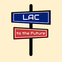 コンセプトに沿って作った「LAC to the Future」のロゴ
