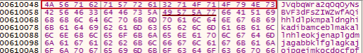 図5 連結した暗号化されたシェルコード（一部抜粋）