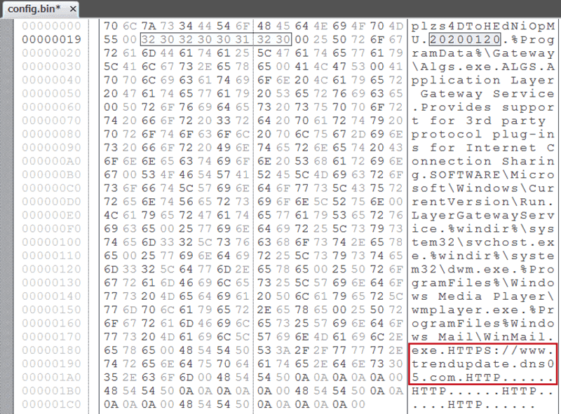 図11 ShadowPadの設定ファイル