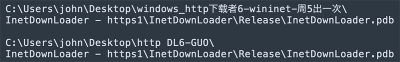 InetDownLoaderに含まれるPDBファイル情報