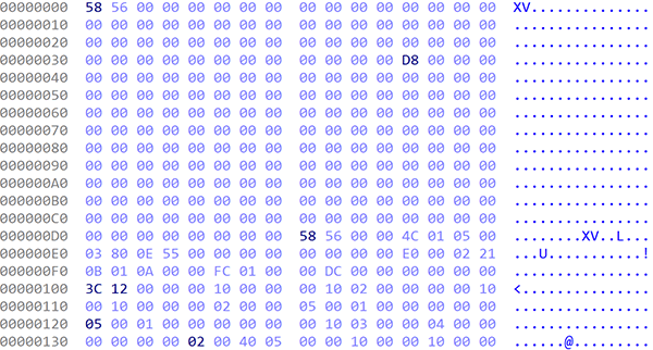 図23 PlugXのPEファイルヘッダ（一例）