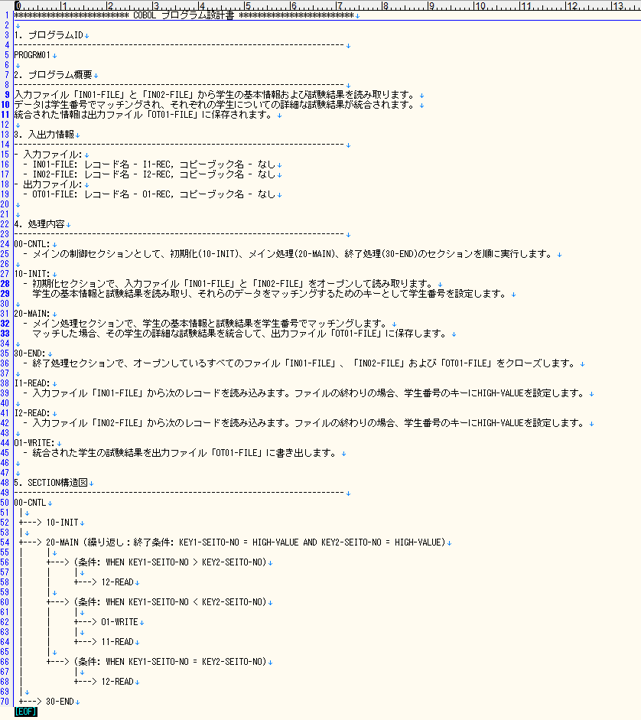 生成した設計書