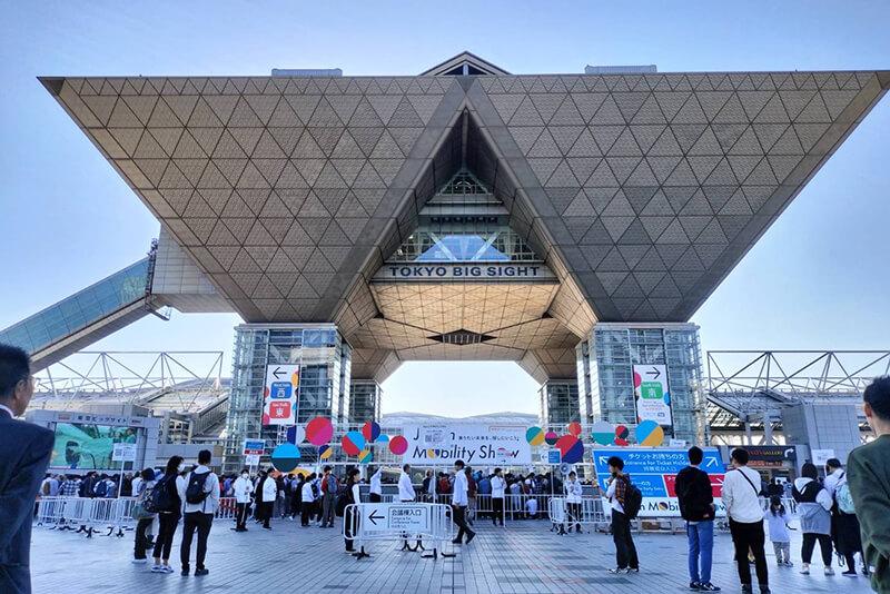 「Japan Mobility Show 2023」の会場、東京ビッグサイトの様子