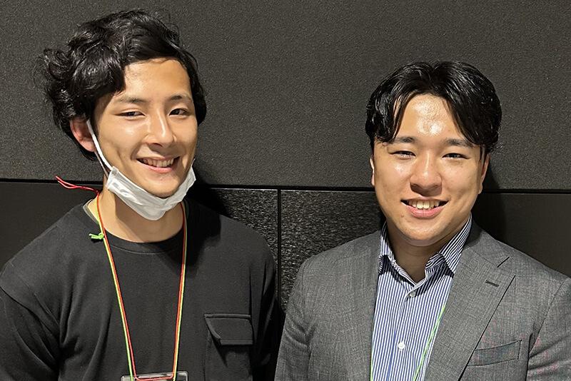写真左から株式会社ラックの丸山と株式会社マクニカの田所氏