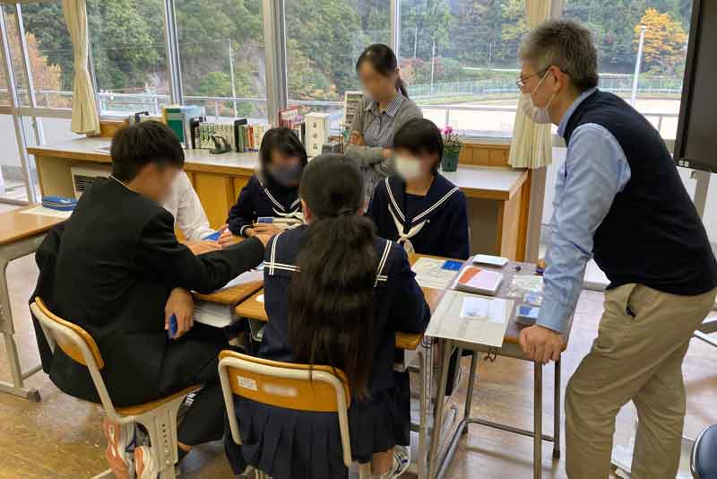 トライアルの様子:津和野町立日原中学校