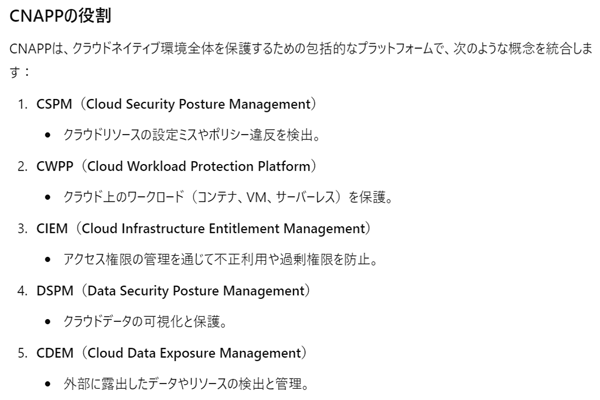 CNAPPについて、ChatGPTの回答