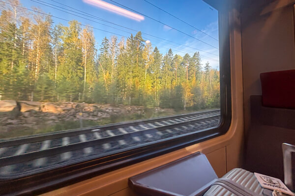 フィンランドの電車からの景色