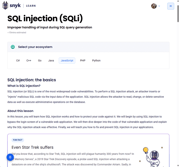 検出した脆弱性に対する詳細な解説や修正のベストプラクティスが提示される