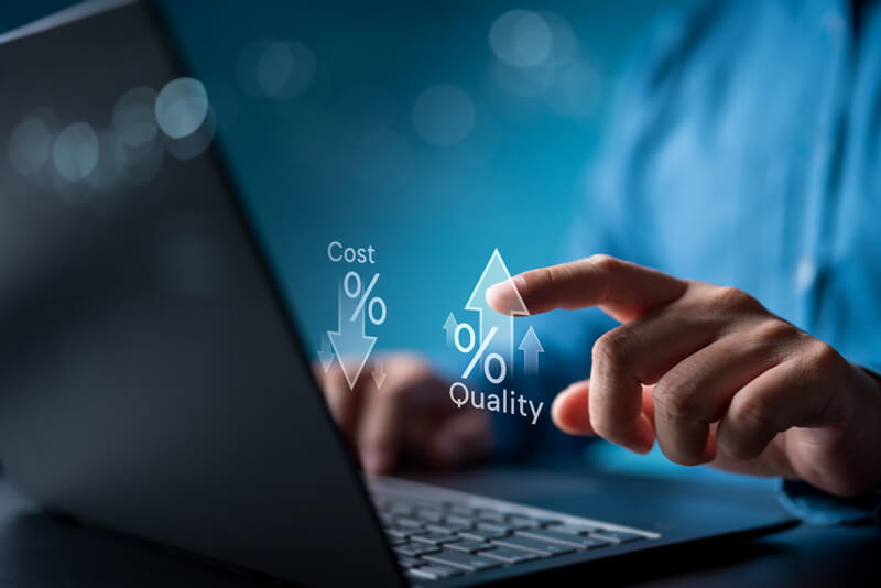 品質・コストを検討するイメージ