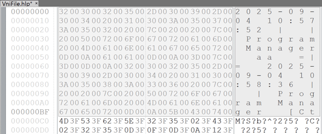 キーログファイル例（デコード済）