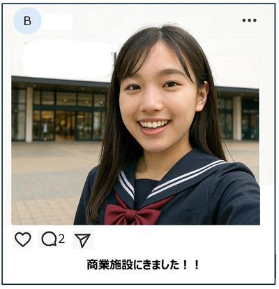 AIで生成したSNS投稿風の画像