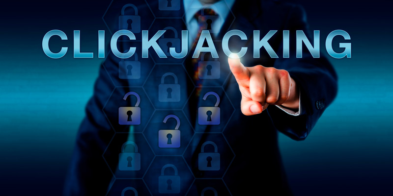 クリックジャッキング攻撃のイメージ