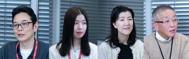 左から、三菱UFJインフォメーションテクノロジー株式会社 部長 伊藤氏、セキュリティ診断担当の前川氏、野本氏、石塚氏