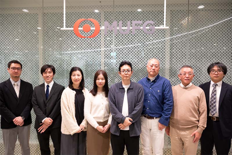 左から、ラックの神谷・神下、三菱UFJインフォメーションテクノロジー株式会社の野本氏・前川氏・伊藤氏、小泉氏、石塚氏、ラックの吉田