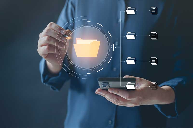 情報資産を分類するイメージ