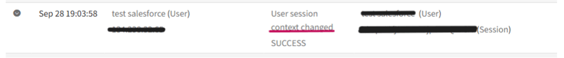 User sessionがcontext changedになっていることを確認