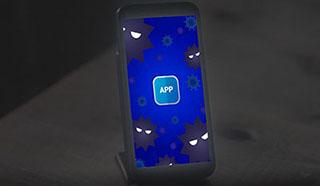 夢の中、スマホのアプリに怪しげな表示