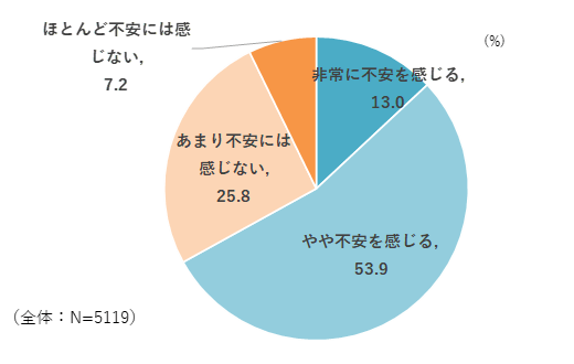 アプリDLにおけるセキュリティ上の不安感（全体）