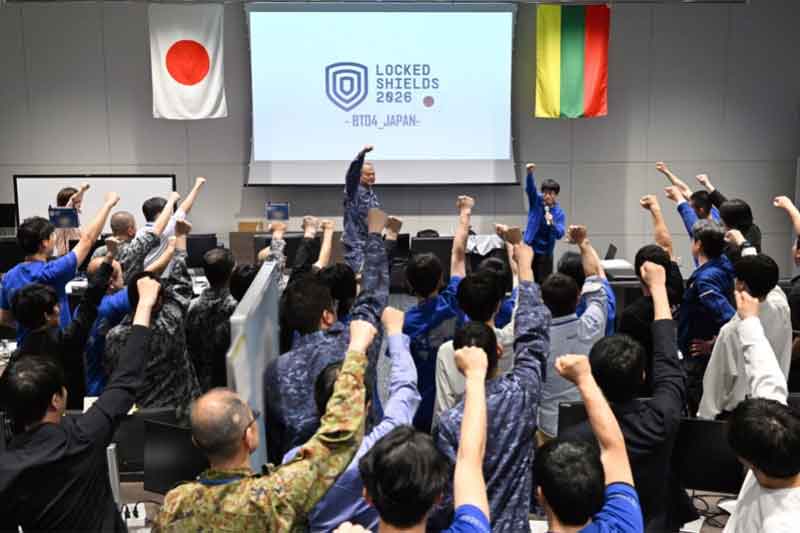 サイバー防衛演習「ロックド・シールズ2026」の様子（防衛省Xより引用）